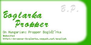 boglarka propper business card